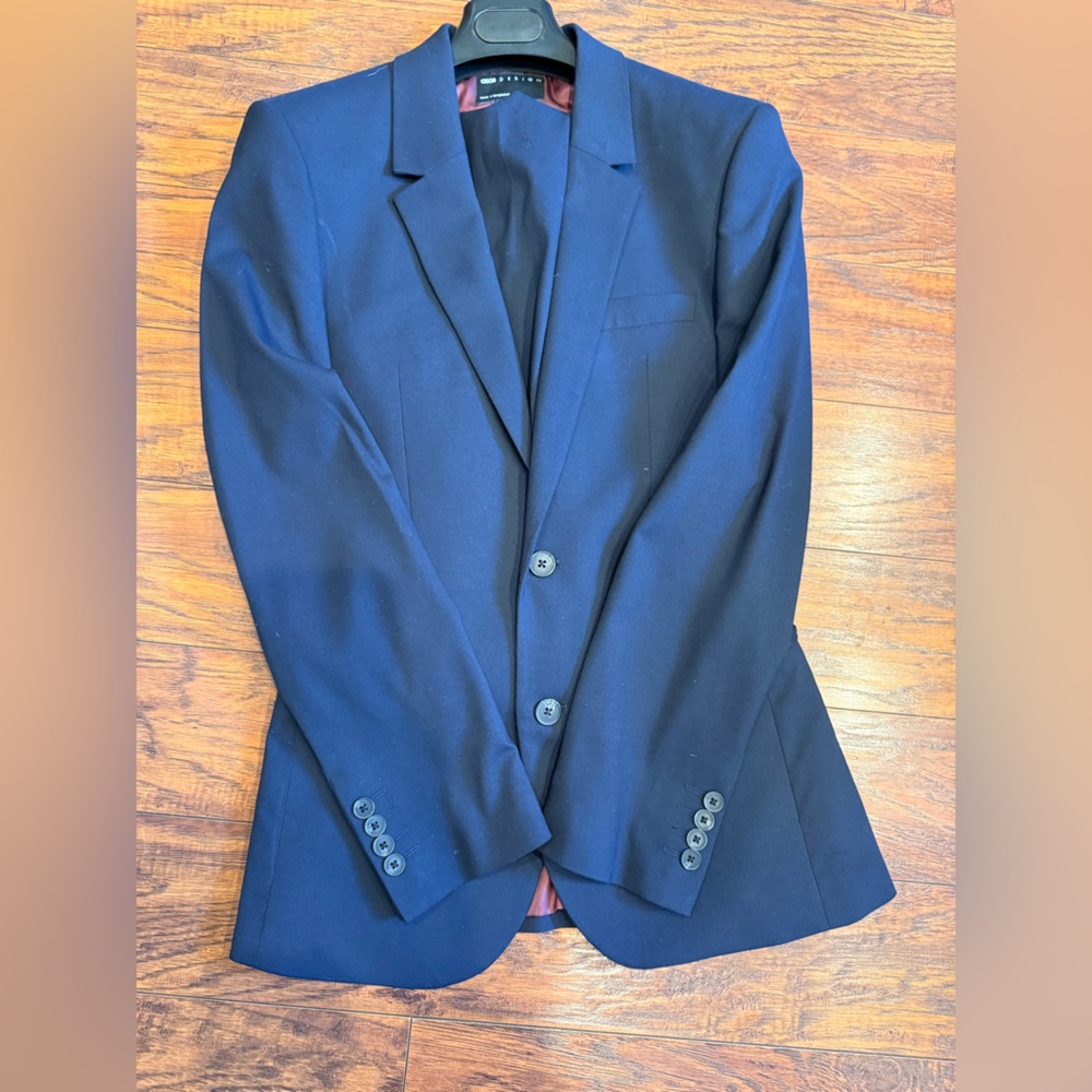 ASOS Dark Navy Single-Breasted Men's Suit Blazer